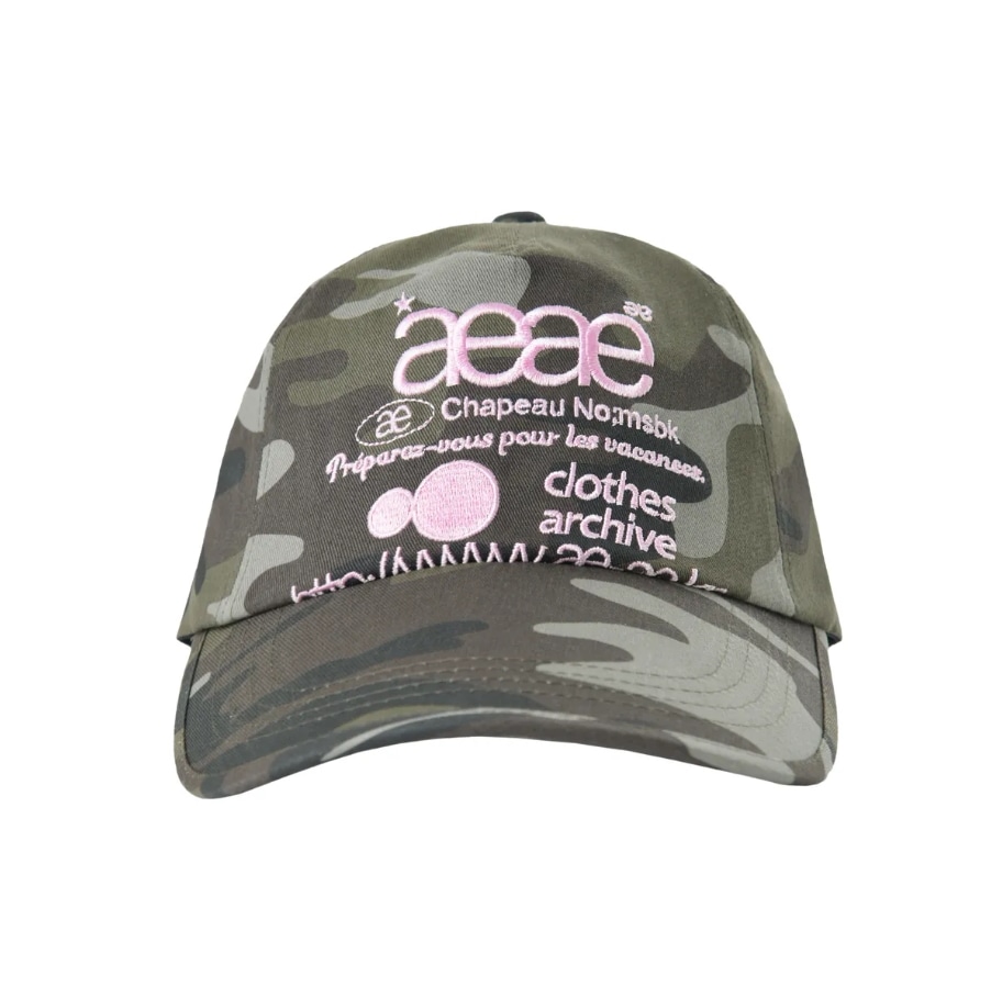 WEB LOGO CAMO 5 PANNEL CAP (Green, Black)
