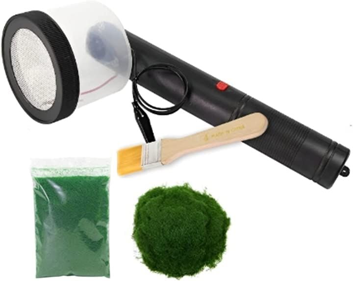 グラスアプリケーター ジオラマ 草 芝生 土 パウダー 静電植毛 噴霧器 粉 鉄道模型 Nゲージ ミリタリー (グリーンのみ)