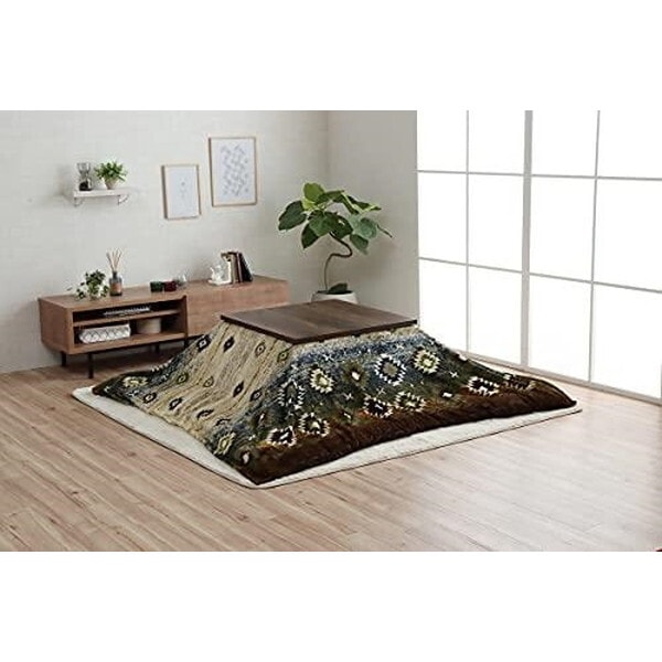 1171720068060 こたつ布団カバー カバー 正方形 単品 洗える キリム柄 撥水 ブラウン 約195×195cm メーカー直送