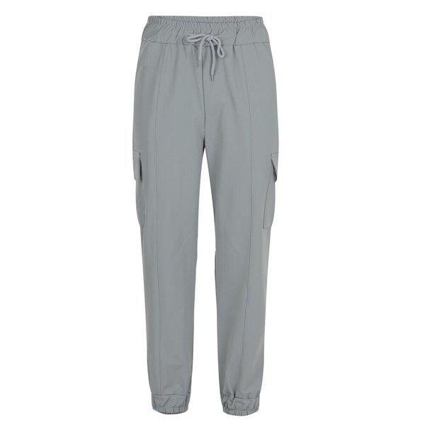 メンズ 軽 сезо バンディング しぼり カーゴ ジョガーパンツ NE-PTA-Q009-ライトグレー