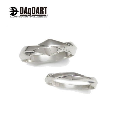 ダグダート DAgDART 刻印OK！ 立体的なシンプルデザイン 指輪 ペアリング シルバー DR
