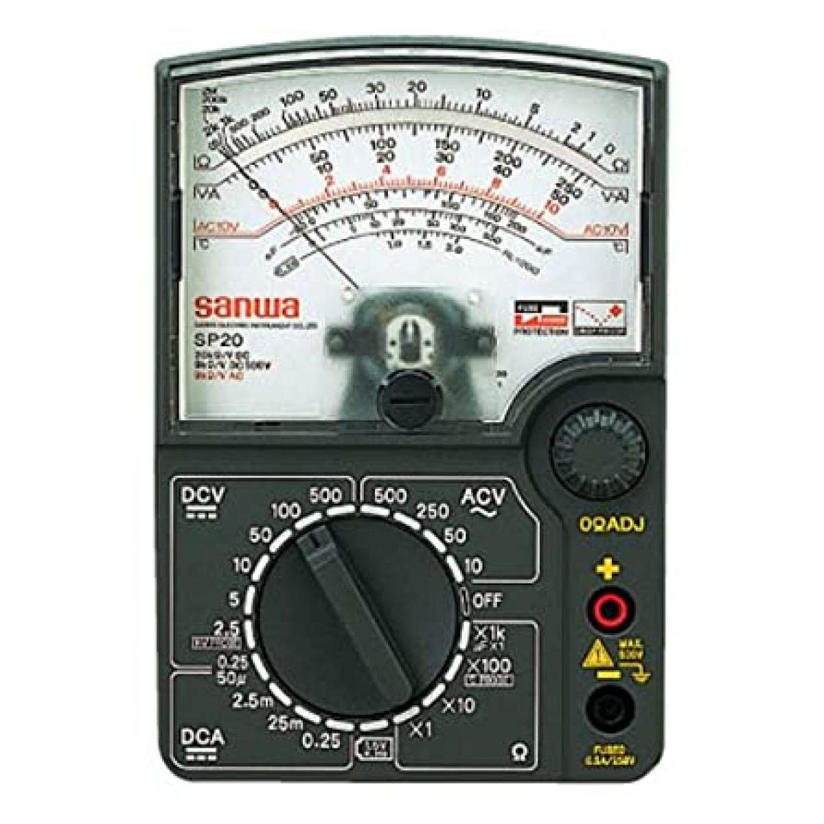 三和電気計器 アナログマルチテスタ 耐衝撃メータ SP-20-P