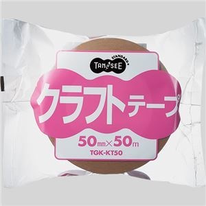 （まとめ） TANOSEE クラフトテープ 50mmx50m 1巻 [x30セット]