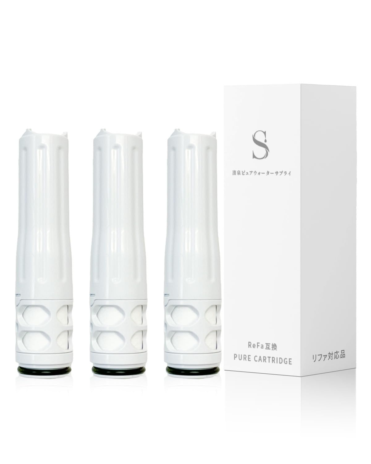 シャワーヘッド用浄水カートリッジ MTGのリファファインバブルピュア対応 シャワーヘッド用 節水 高水圧 塩素除去 マイクロナノバブル 交換 部品 取替 (3)