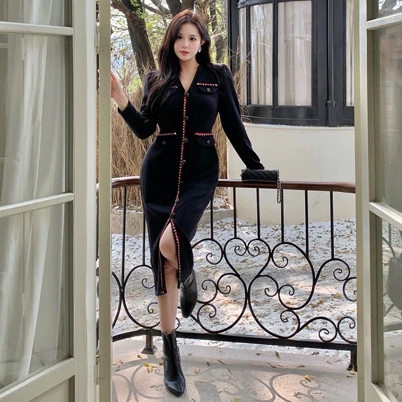 大きいサイズ XL-5XL 高級感 フランス風 レトロ おしゃれ 着やせ ワンピース セクシー タイト フォーマル パーティー メガ割 6,429円