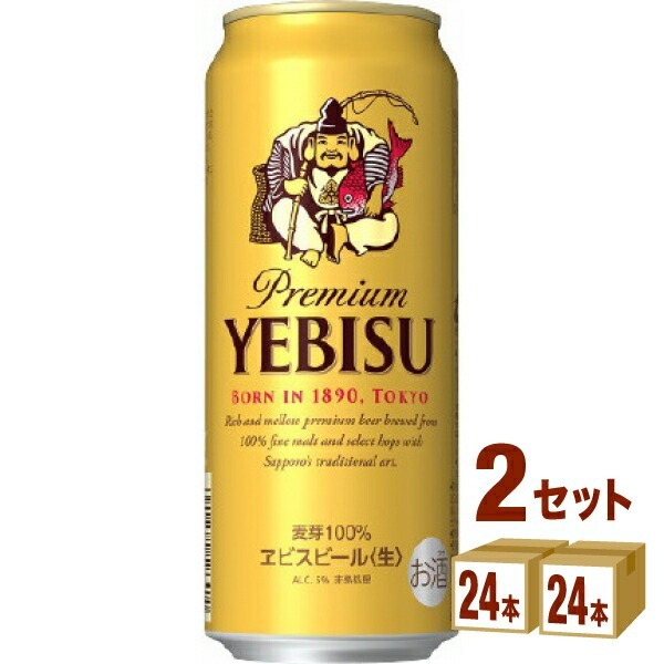 サッポロ エビス ビール 生 500 ml 2ケース (48本) ビール 国産