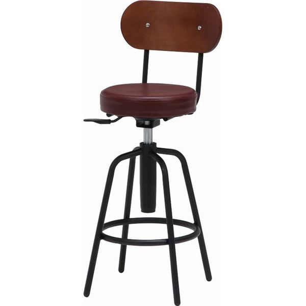 特価商品  バースツール/バーチェア 背もたれ付 ブラウン 椅子