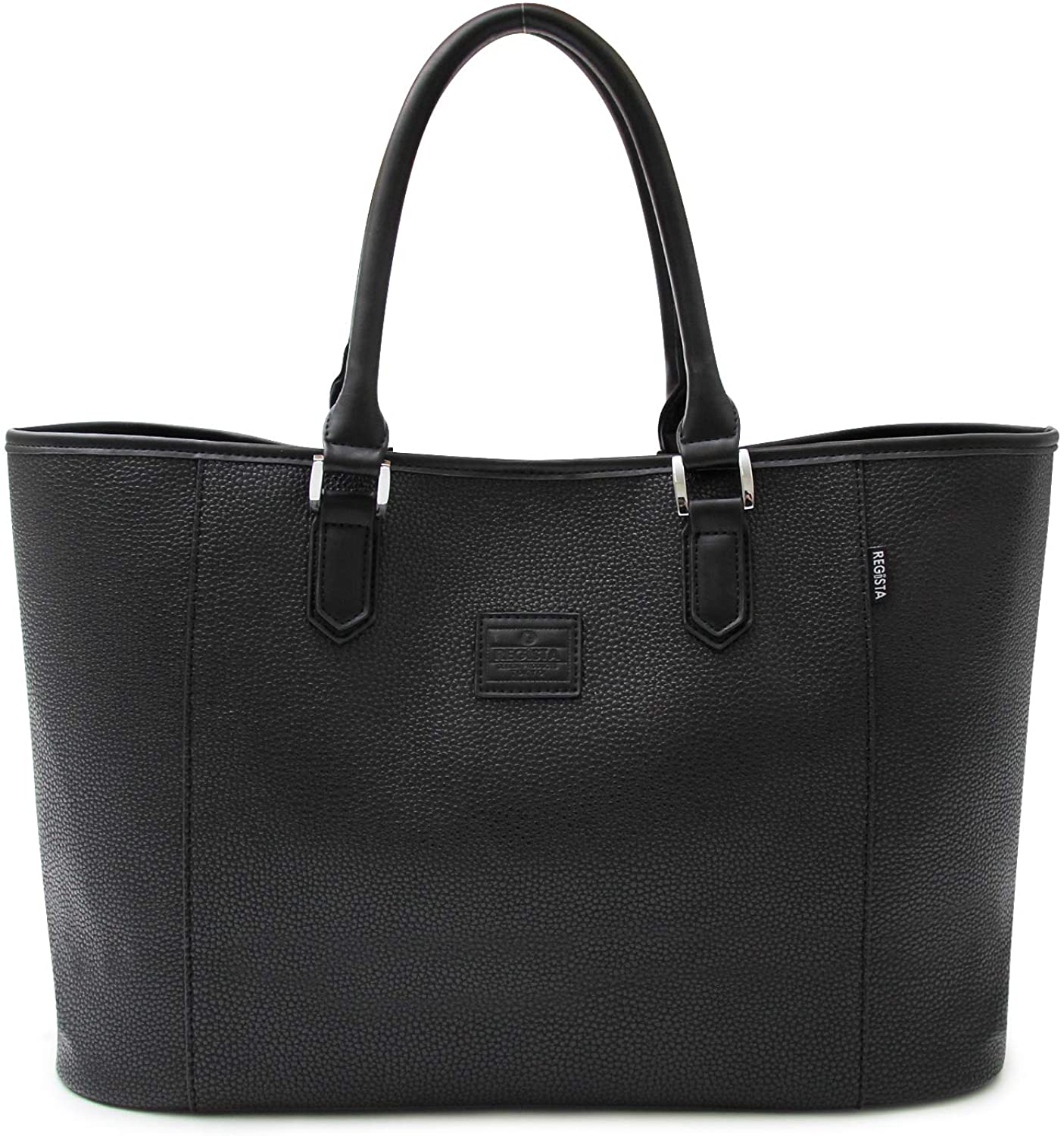 【本日限定価格】 レジスタ オーストリッチ 黒 クロコ柄 底鋲付き 自立 マチ広 メンズ A3対応 5,384円