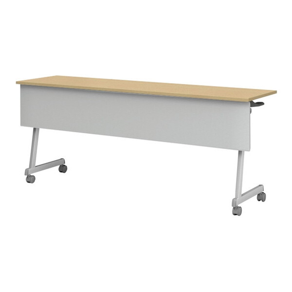 フォールディングテーブルFT89 W1800×D450×H720 ナチュラル 棚・幕有り FT89Z-1845MT-N メーカー直送 31,135円