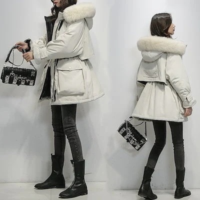 秋冬 中綿コート 軽量 おしゃれ 厚手 冬 暖かい 防寒服 ウォーム 中綿トップス レディー ファ30%までに制限