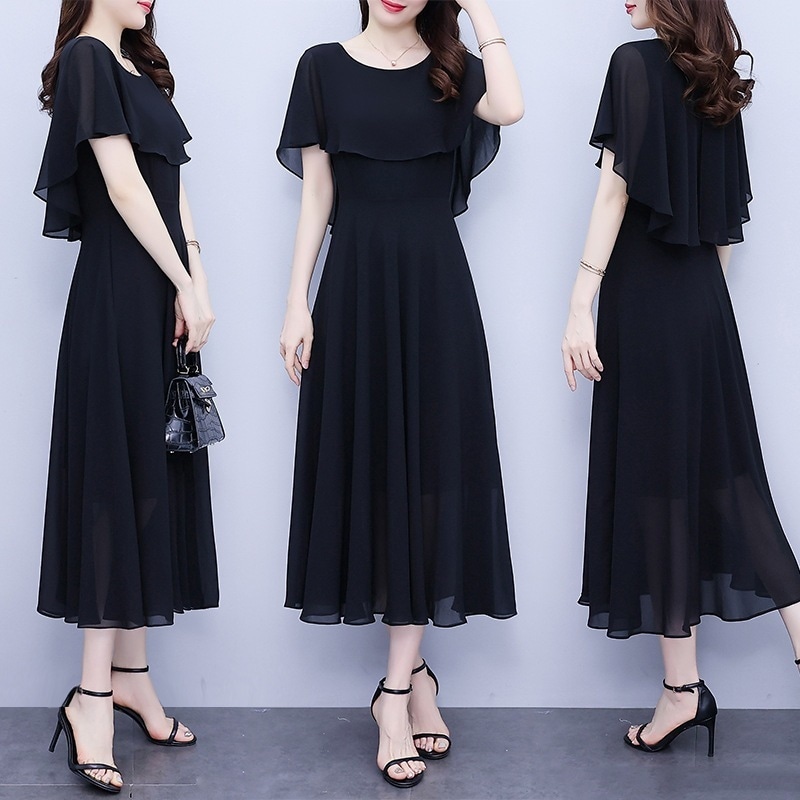パンツドレス 結婚式 お呼ばれドレス 黒 パーティードレス セットアップ フォーマル シフォン ワイドパンツ 上品 大きいサイズ 3l