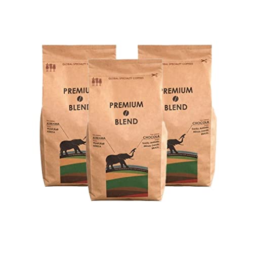 チモトコーヒー プレミアムブレンド (豆のまま / 200g×3袋) コーヒー豆 (ブラジル ショコラ ケニア キママ) 焙煎 ブレンドコーヒー 2種 ギフト セット 4,902円