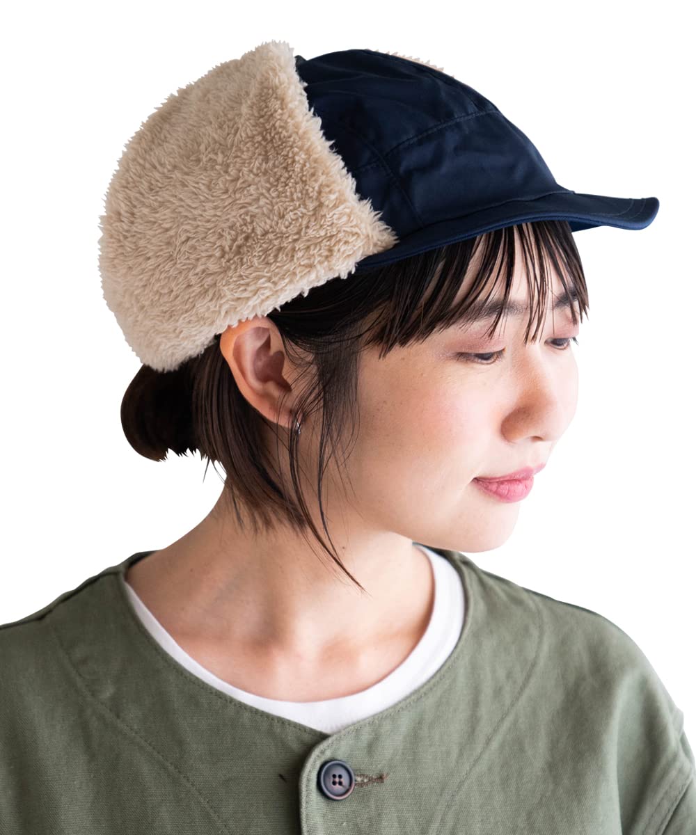 [ナコタ] 撥水 ナイロンフライトキャップ パイロット キャップ 飛行帽 耳あて付き 帽子 大きいサイズ 防寒 メンズ レディース 冬その他 帽子