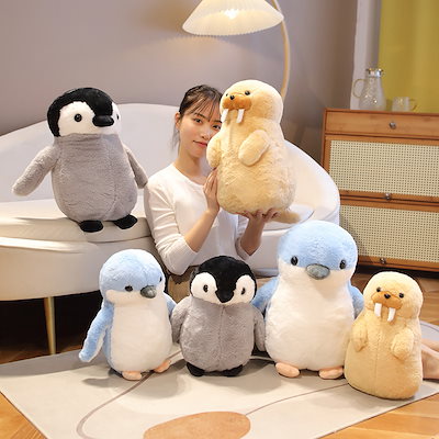 Qoo10] ペンギンセイウチ動物ぬいぐるみじゅうなん