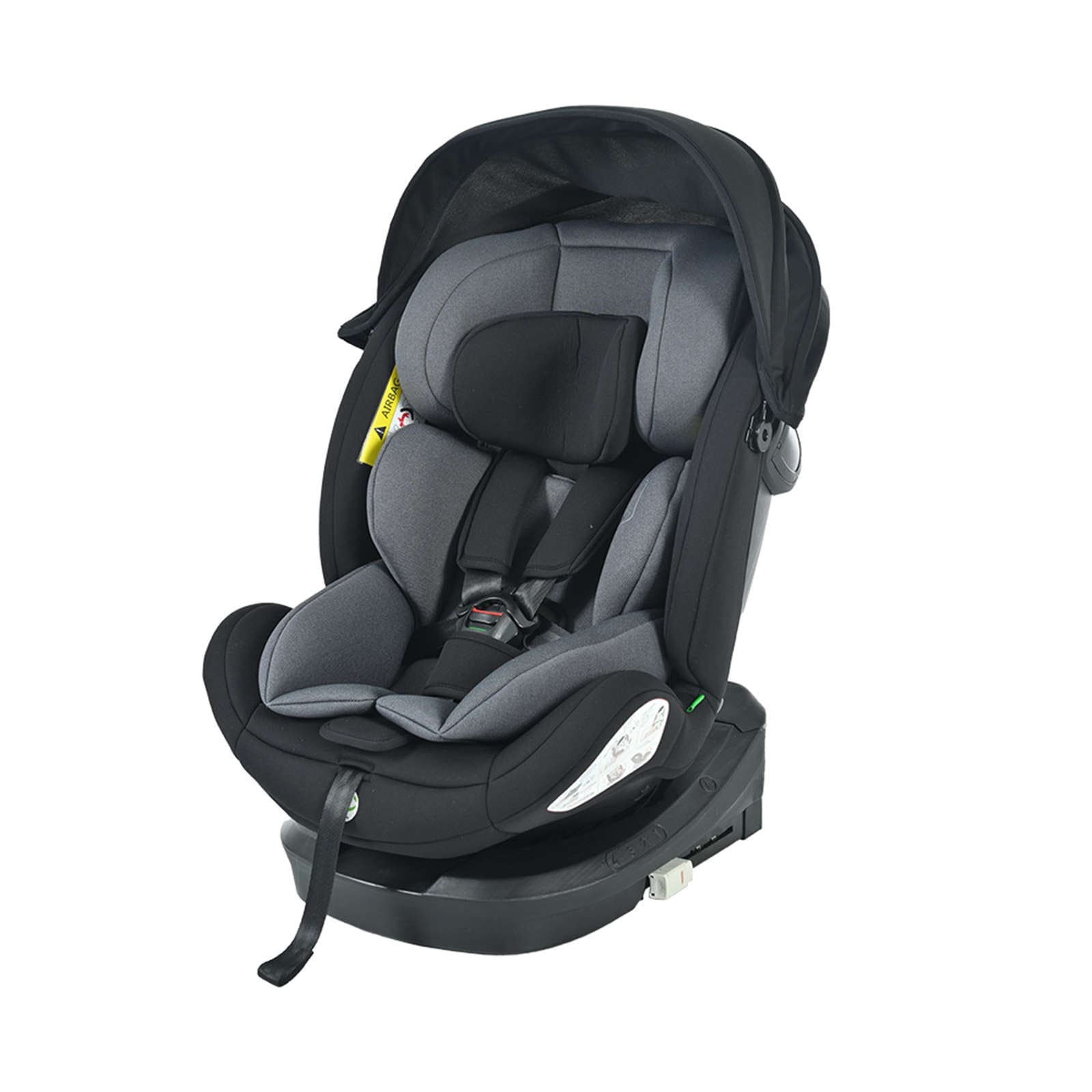 【トップテザー】0歳～12歳 新生児 ISOFIXチャイルドシート 360度回転式 40～150cm 調節可能 洗える キャノピー付き ベビーシート ドリンクホルダー付き 出産祝い 車DJYC296