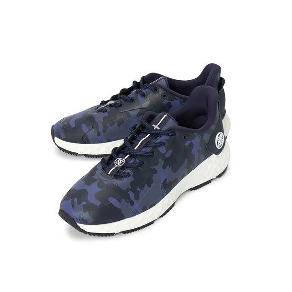 メンズゴルフシューズ スパイクレス ネイビーカモ スニーカー 練習靴