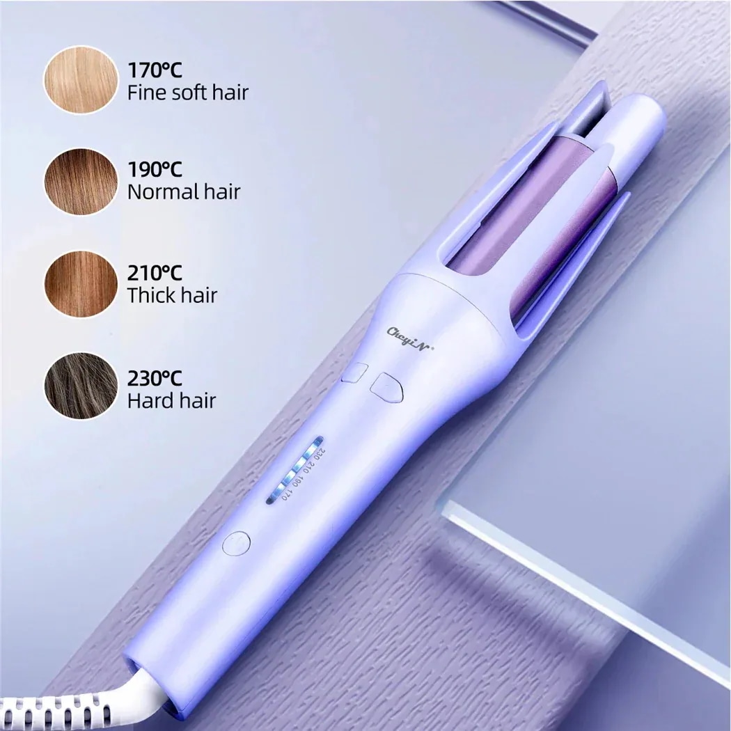 旅行 自動巻き 耐熱性シ 回転 新品自動巻き 携帯便利 32mm ヘアおよびトルマリンカーラー 高速加熱 セラミック360度回転