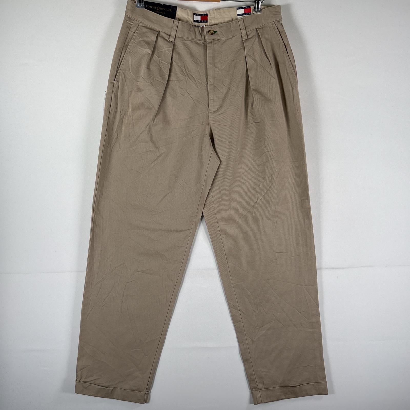 古着 美品 90s/90年代 チノパンツ デッドストック タグ付 長ズボン ボトムス w34 L32 ベージュ系 メンズ