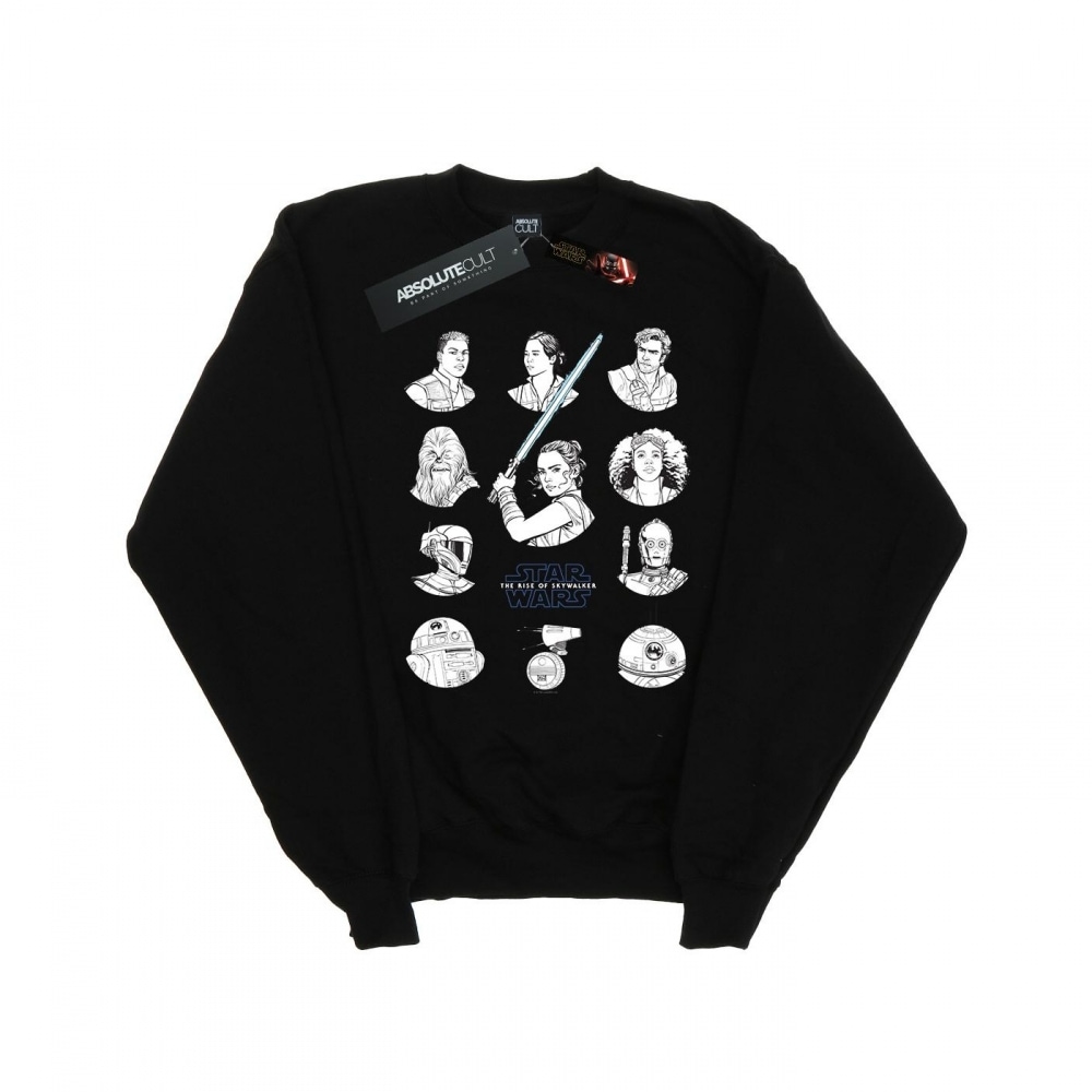 (英国より直送) スター・ウォーズ/ザ・ライズ・オブ・スカイウォーカーガールズスター・ウォーズザ・ライズ・オブ・スカイウォーカーレジスタンスキャラクターラインアップモノ・スウェットシャツ
