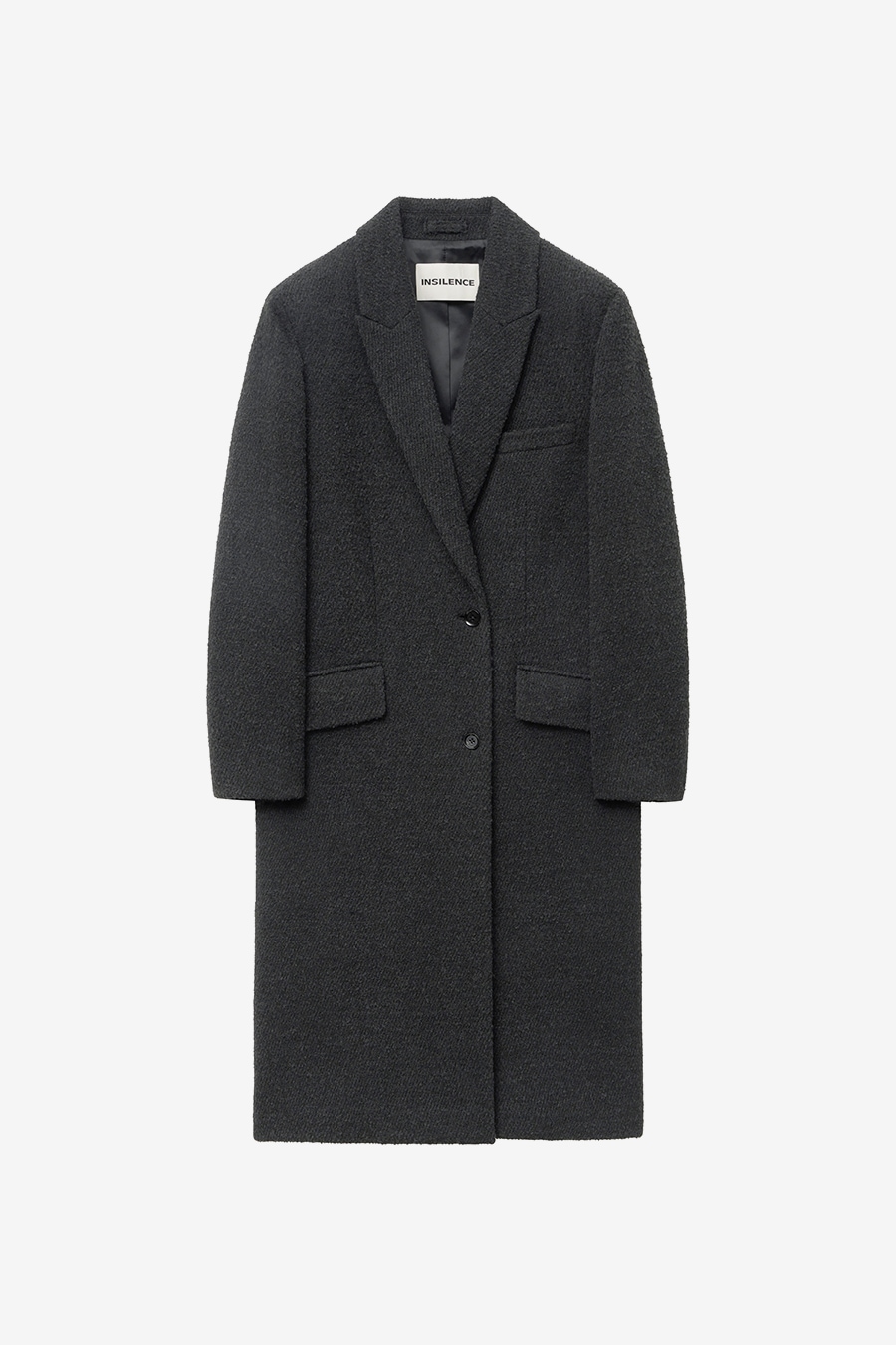 【INSILENCE】 BOUQUET WOOL TWILL COAT : CHARCOAL