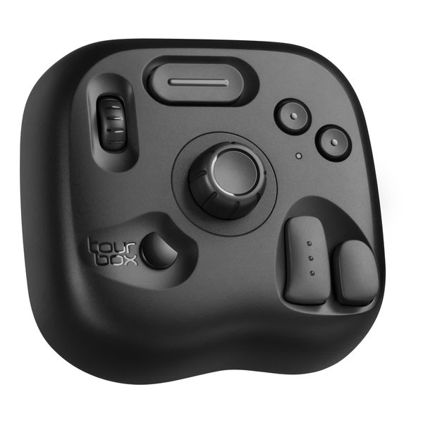 左手デバイス 有線接続/液・板タブ対応/イラスト製作/画像編集/動画編集/ブラック TourBox Lite