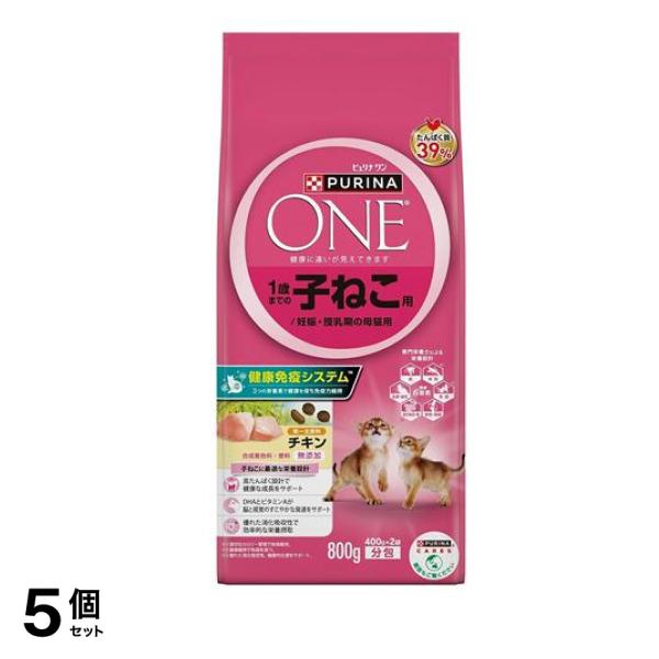 キャット ドライ 1歳までの子ねこ/妊娠・授乳期の母猫用 チキン 800g 5個セット