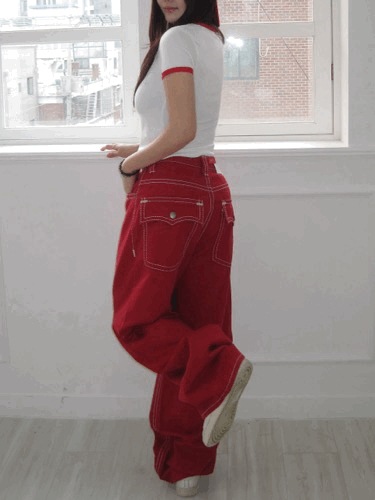 (OOTJOOT) ステッチ ポイント デニム パンツ 2color