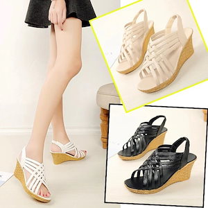 【20点セット】【無料】2025 夏 厚底サンダル 春夏 ウェッジソールサンダル 厚底靴 サンダル レディース 歩きやすい 人気 ファッション