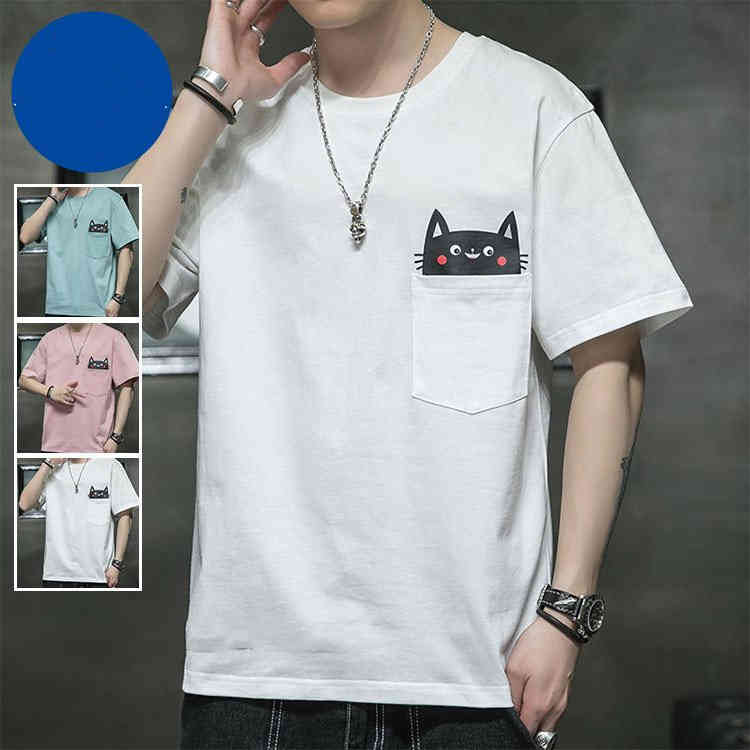 トップス カジュアルTシャツ カジュアルTシャツ Tシャツ カットソー ネコ柄 メンズ ティーシャツ 夏