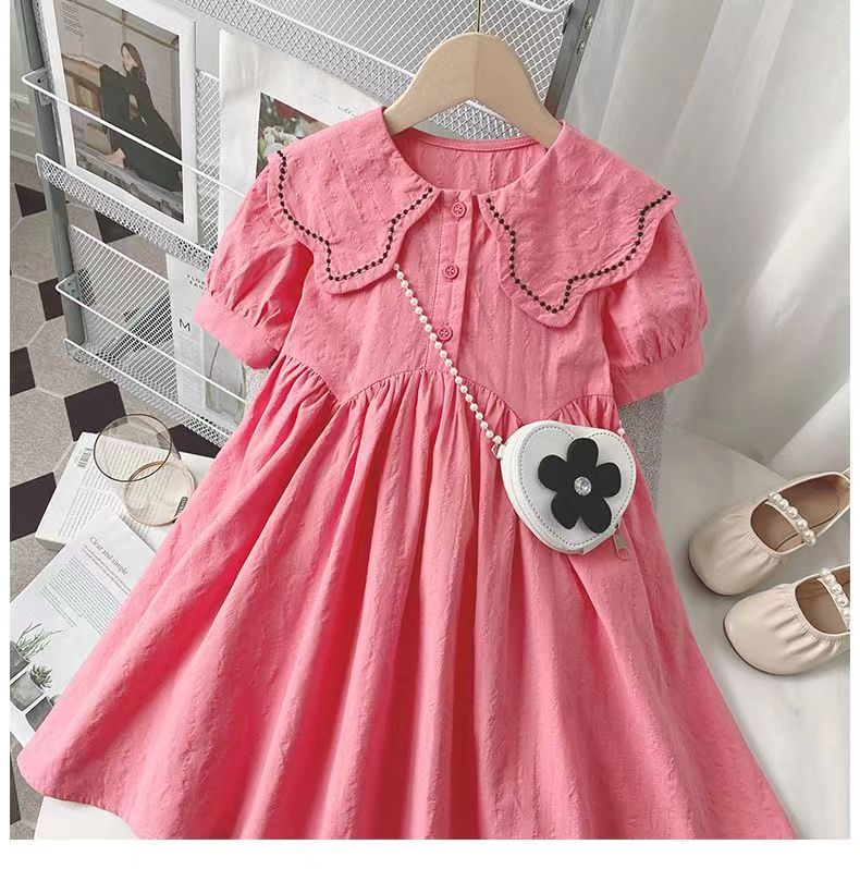 【1つ買うと10つ無料】女の子のピュアコットンドレスサマーシン2025ファッショナブルベイビープリンセスドレスサマーチルドレンズスカートチルドレンズドレス