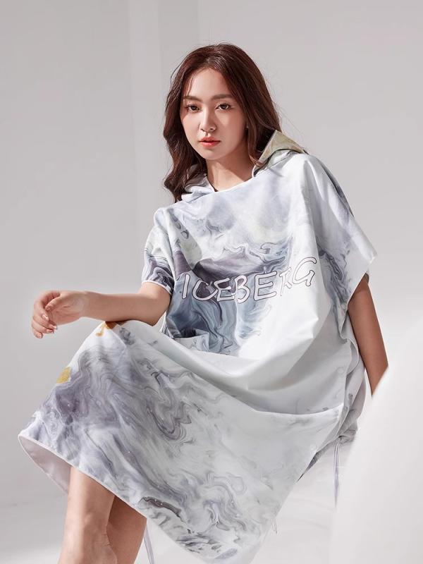 吸水性 バスローブ 速乾 マント ダイビング サーフィン 水泳 バスタオル 着替え 温泉 速乾 ビーチ タオル プルオーバー