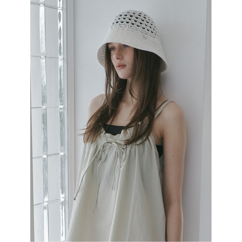 メルシェン (MERCHEN) クロシェットストリングバケットハット_3color