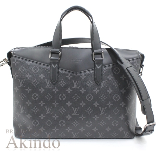 【新品同様】ルイヴィトン ビジネスバッグ 書類バッグ A4 ブリーフケース エクスプローラー モノグラム エクリプス 黒 ブラック メンズ 書類カバン M40566 ハンドバッグ 仕事 クール ショ