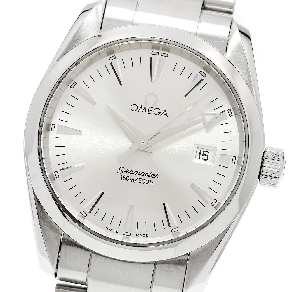 オメガ OMEGA 2518.30 シーマスター アクアテラ デイト クォーツ ボーイズ 箱・保証書付き_953392【中古】
