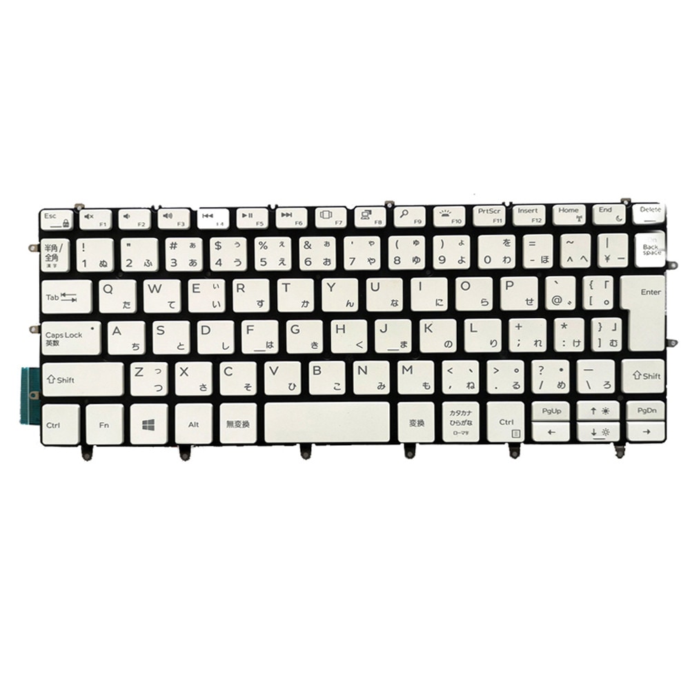キーボード互換 DELL XPS 13 9370 9380 9305 7390 007R8T 07R8T PK1320C2B45 DLM17B20J0J6981 日本語 JP 白 バックライト付き