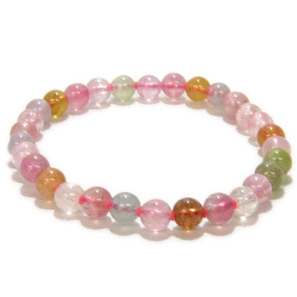 マルチカラートルマリン 6mm /1点もの ブレスレット/ 天然石 パワーストーン