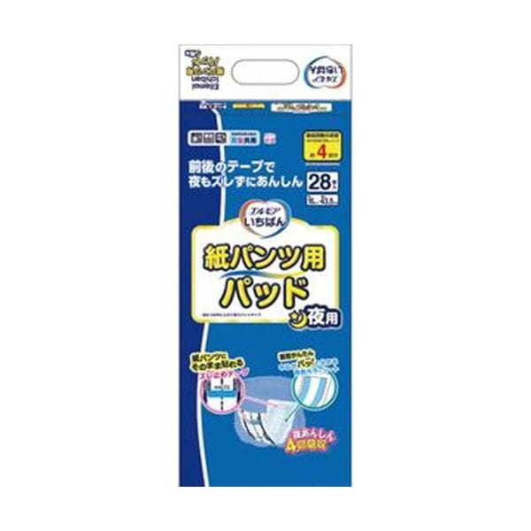 (まとめ)カミ商事 エルモア いちばん紙パンツ用パッド 夜用 1セット(168枚:28枚×6パック)(×3セット)