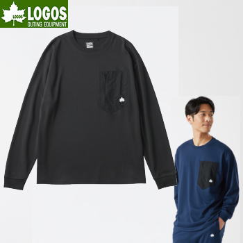 ウェア トップス Lサイズ LOGOS by LIPNER リカバリープルオーバー ブラック L 35306712 ロゴス