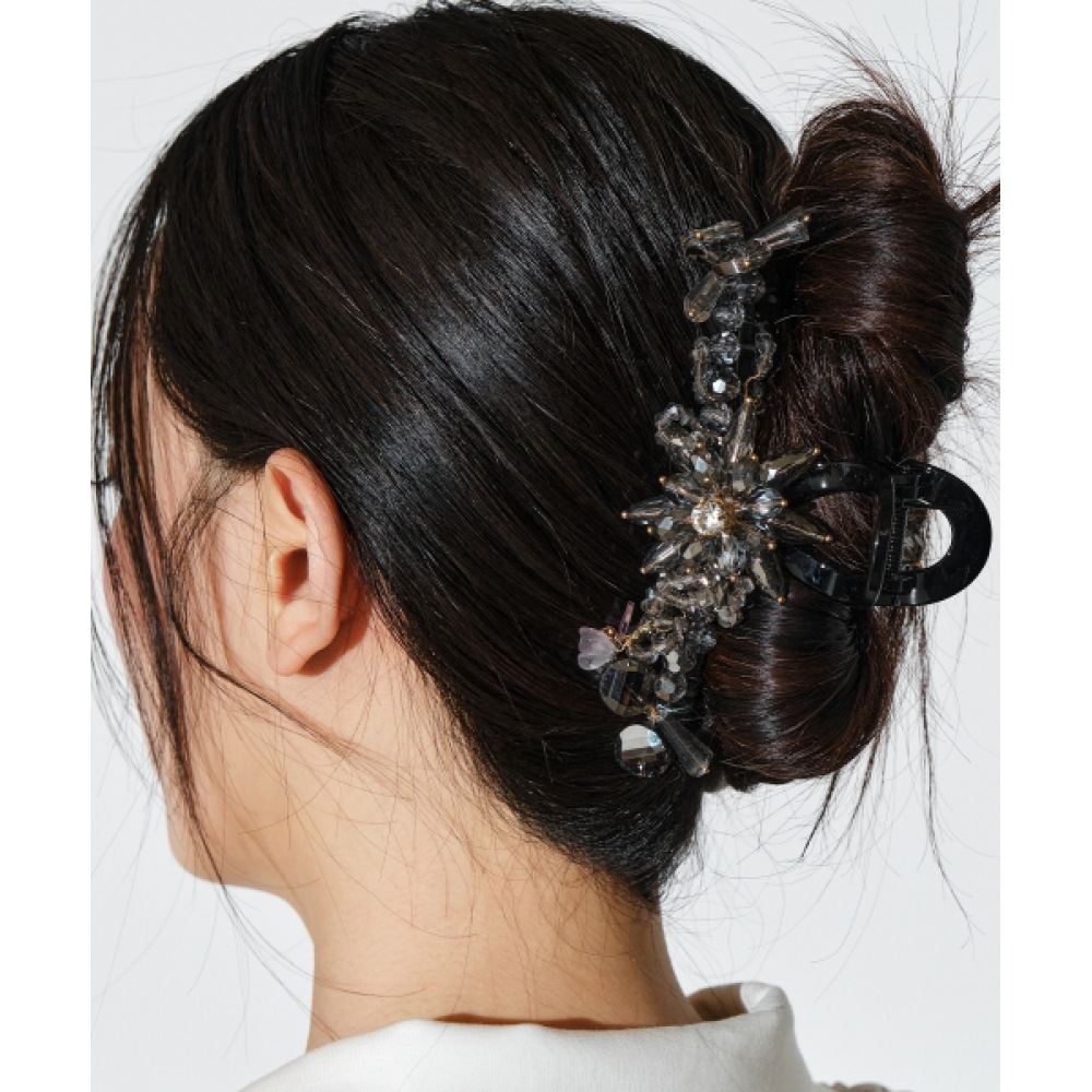 ヘレンパリクリスタルブロッサムヘアクリップ [シャイニンググレー]