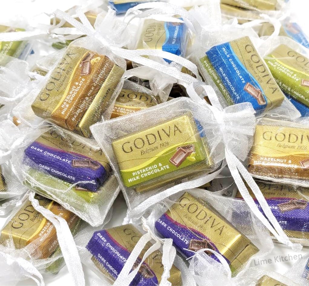 15袋ゴディバ ナポリタン プチギフト（2個×15袋セット） 巾着ギフトラッピング mini 個包装 ばらまき 挨拶 ほんの気持ち 結婚式 バレンタイン イベント ライムキッチンG0020