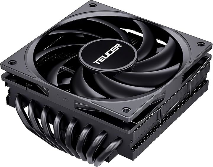 UT75 CPUクーラー 8本ヒートシンク搭載 トップフロークーラー 120mm 高さ77mm LGA1700/1200/115X AMD:AM5/AM4ソケットに対応(ブラック)