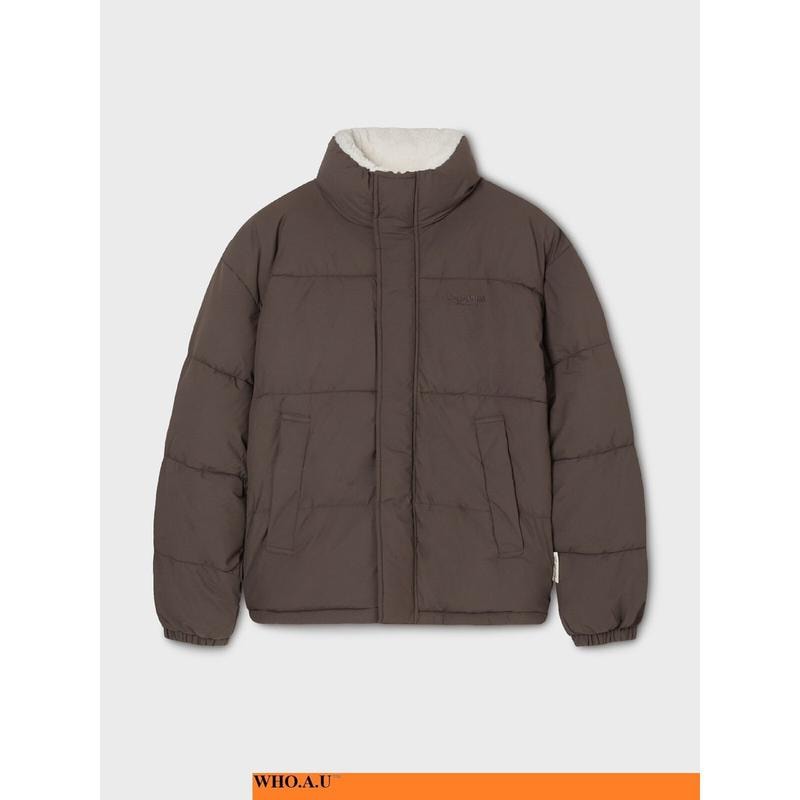 W.A.U リバーシブルパッファーパディング (steve)-BROWN-WHJPF4V15U