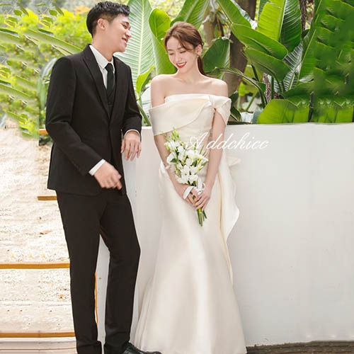 ウェディングドレス オフショルダー ロングドレス 花嫁ドレス マーメイドライン 袖なし 肩出し 二次会 結婚式 花嫁 演奏会 披露宴 ロング 発表会 コンサート 大きいサイズ フォーマル 前撮り リゾ