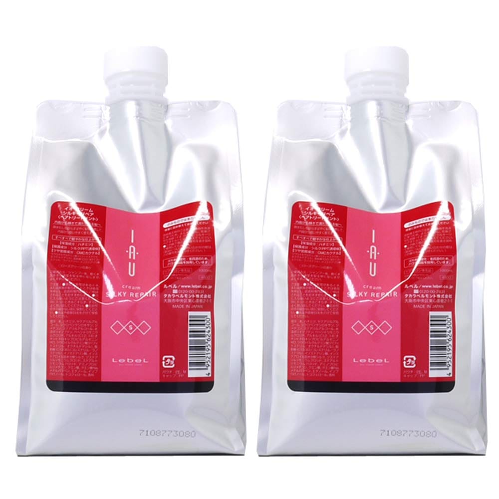 ルベル イオ クリーム シルキーリペア 詰替用 トリートメント LebeL IAU 1000ミリリットル (x 2)