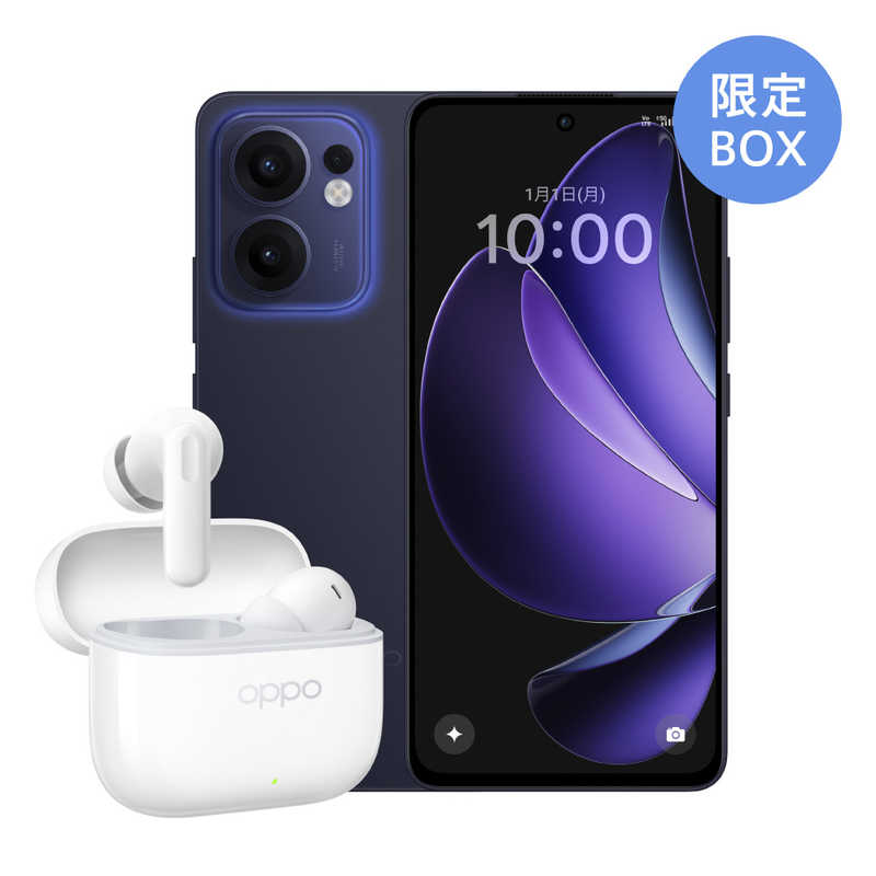 OPPO　Reno13 A 限定BOX SIMフリースマートフォン 6.7インチ メモリ/ストレージ：8GB/128GB ルミナスネイビー　CPH2699ETEK1LN