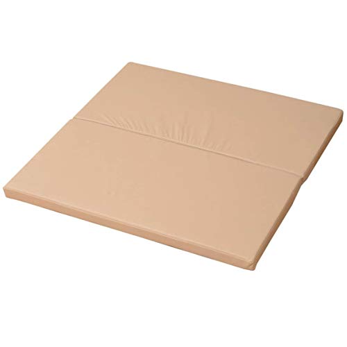 山善(YAMAZEN) プレイマット 9090cm 正方形 2つ折りタイプ ベージュ IRM-9090F2B(BE)