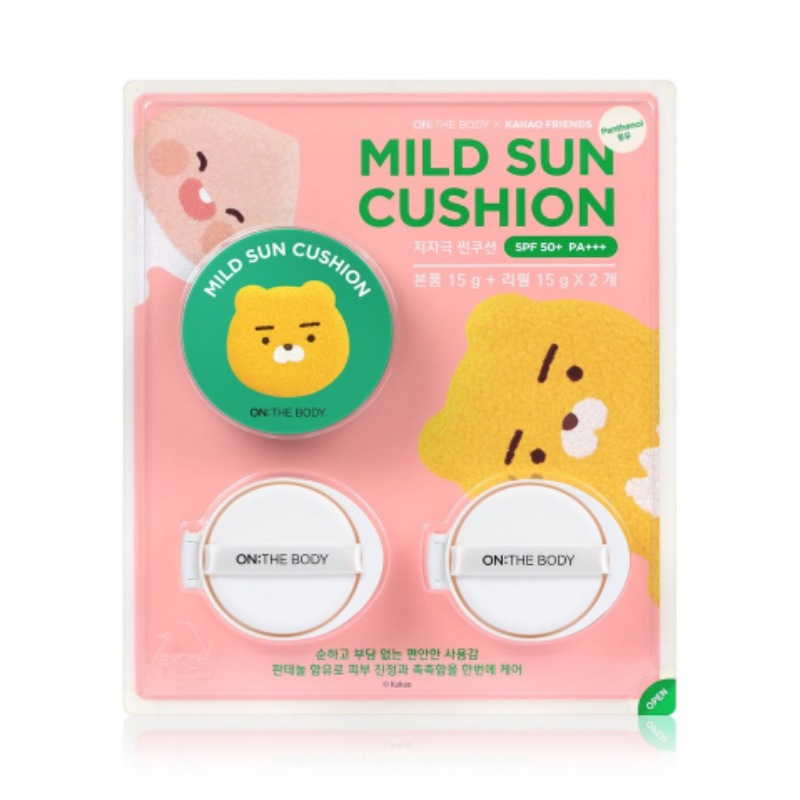 ON: THE BODY / Kakao Mild Sun Cushion Planning (main product + refill 2) / 低刺激/日焼け止め/サンクッション/ E