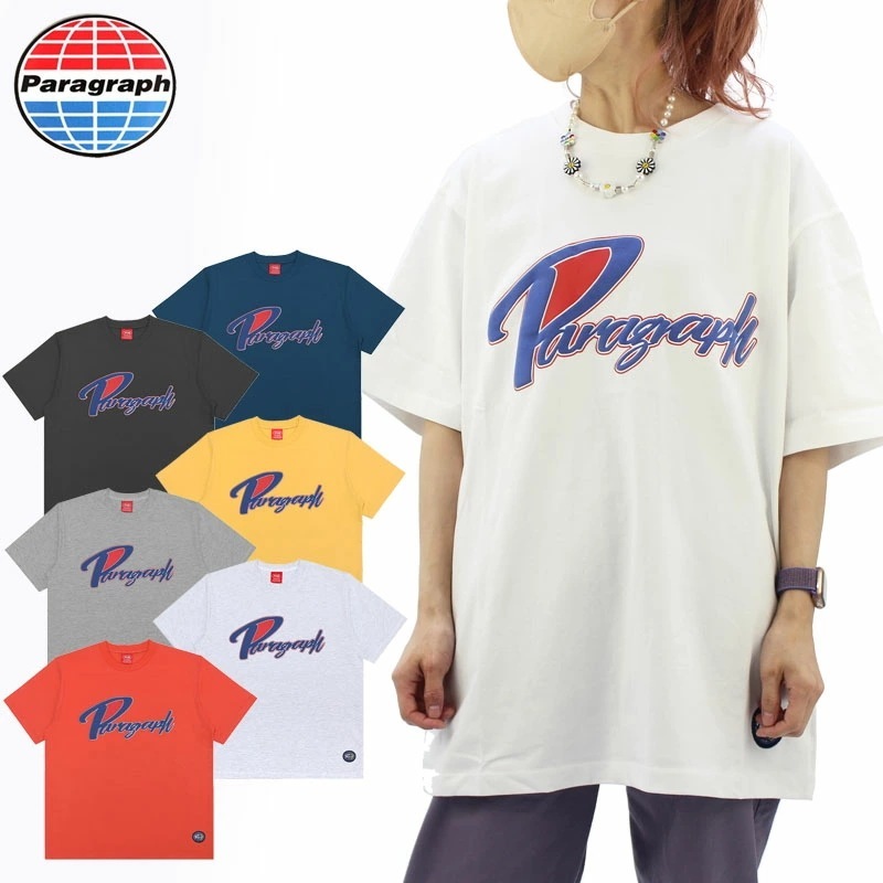パラグラフ RED STROKE T-SHIRT NO.011/NO.11 ロゴ 半袖Tシャツ メンズ レディース カットソー [AA]