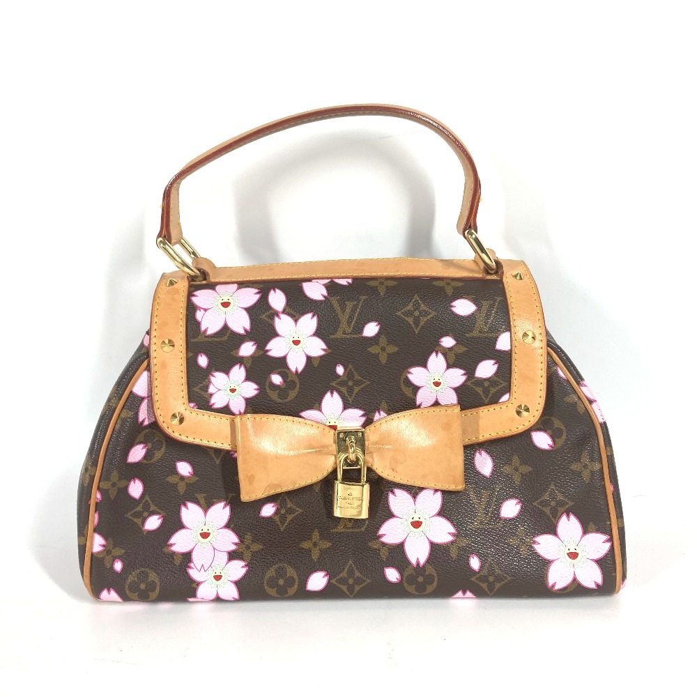 ハンドバッグ M92012 ハンドバッグ モノグラムチェリーブロッサム 村上隆 サクラ カバン サック・レトロ モノグラムキャンバス ブラウン
