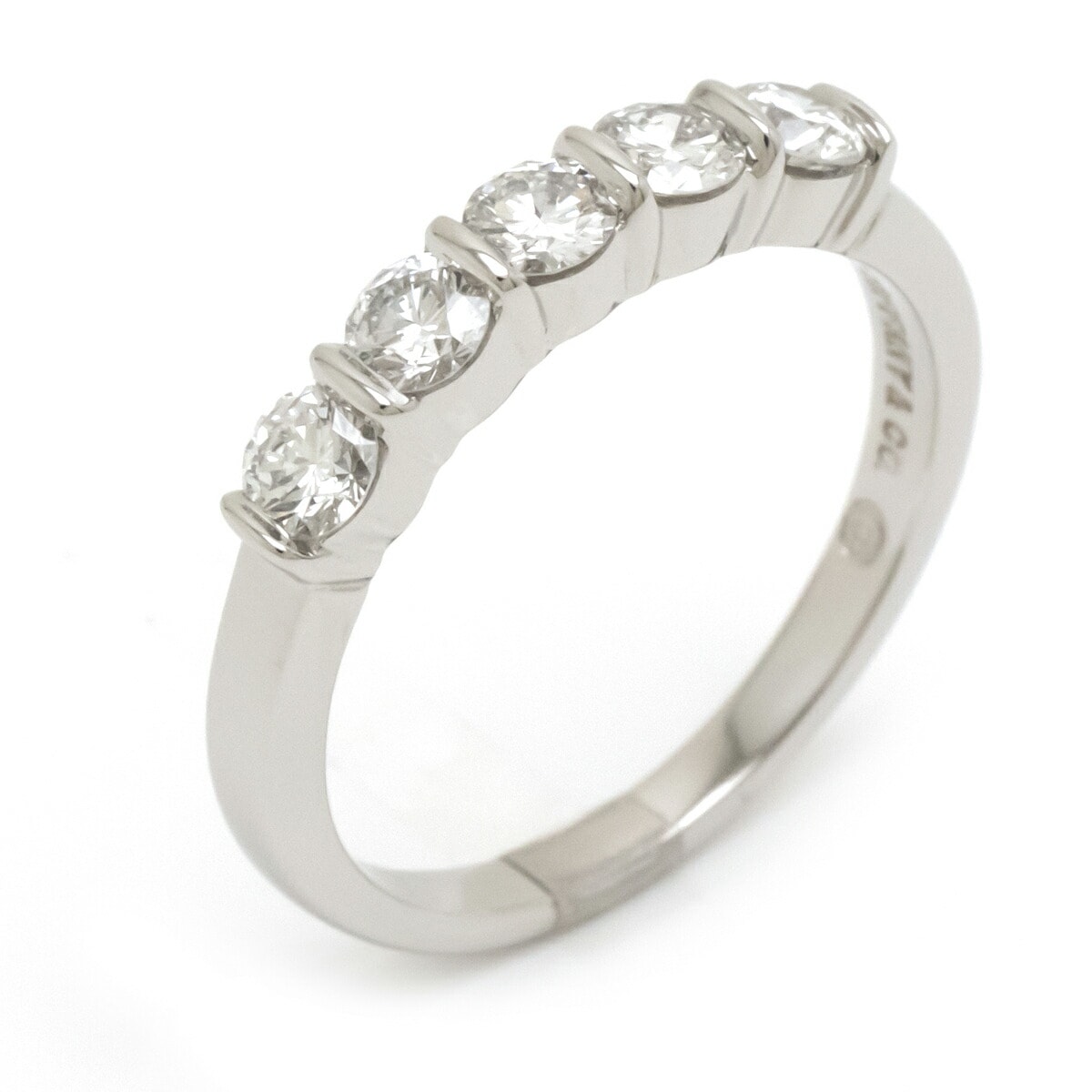 エンブレイス バンド リング 指輪 Pt950 プラチナ 5PD ダイヤモンド #10 10